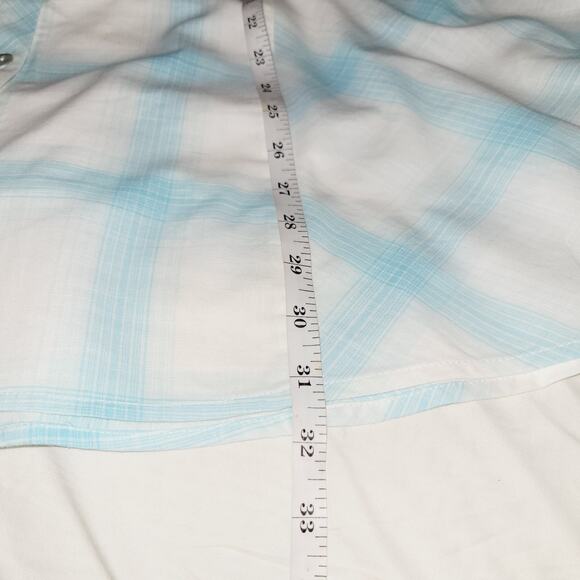 Soft Surroundings Womans 3X Teal Tunic Plaid Pastel Spring Easter Lagenlook Boho - Picture 9 of 10